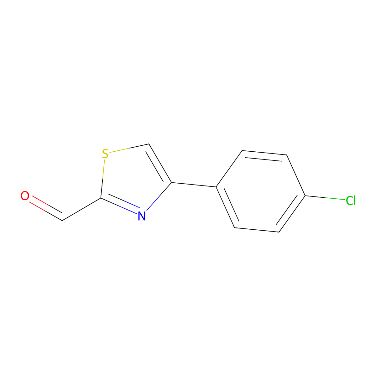 4-(4-Chlorophenyl)-1,3-thiazole-2-carbaldehyde molecular structure, CAS 383142-58-3