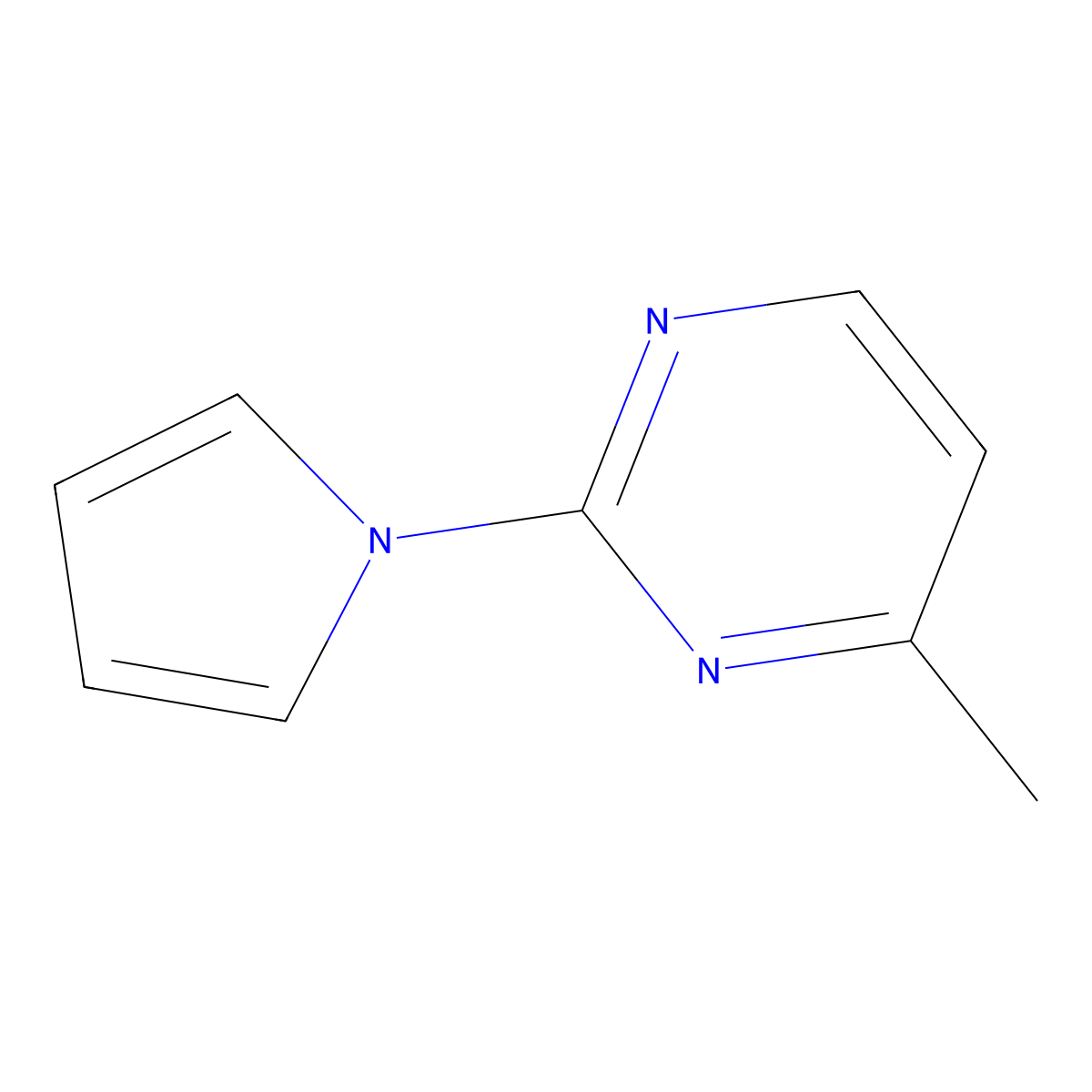 4-methyl-2-(1H-pyrrol-1-yl)pyrimidine molecular structure, CAS 383142-60-7