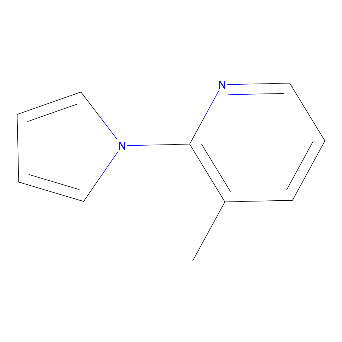 3-methyl-2-(1H-pyrrol-1-yl)pyridine molecular structure, CAS 383142-74-3
