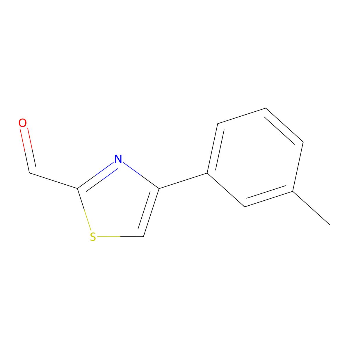 4-(3-Methylphenyl)-1,3-thiazole-2-carbaldehyde molecular structure, CAS 383142-77-6
