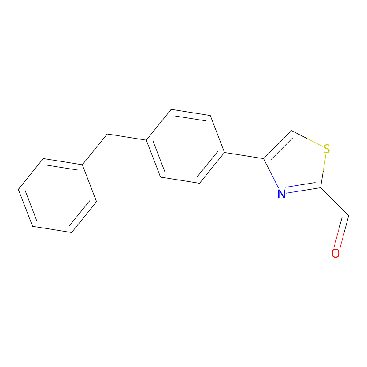 4-(4-Benzylphenyl)-1,3-thiazole-2-carbaldehyde molecular structure, CAS 383142-85-6