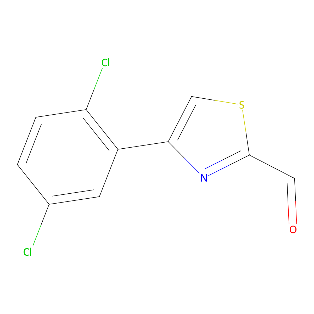 4-(2,5-Dichlorophenyl)-1,3-thiazole-2-carbaldehyde molecular structure, CAS 383143-05-3
