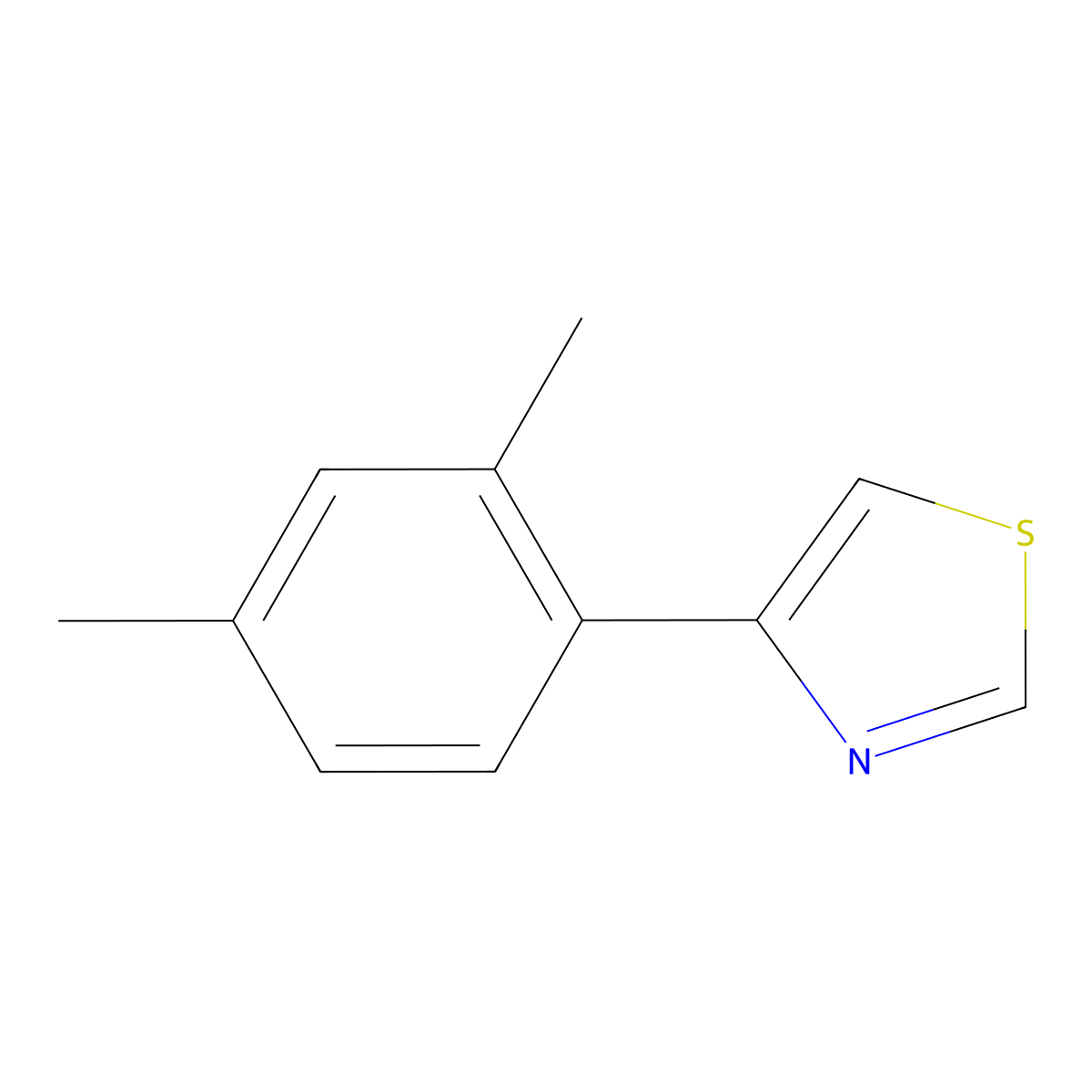 4-(2,4-Dimethylphenyl)-1,3-thiazole molecular structure, CAS 383143-37-1
