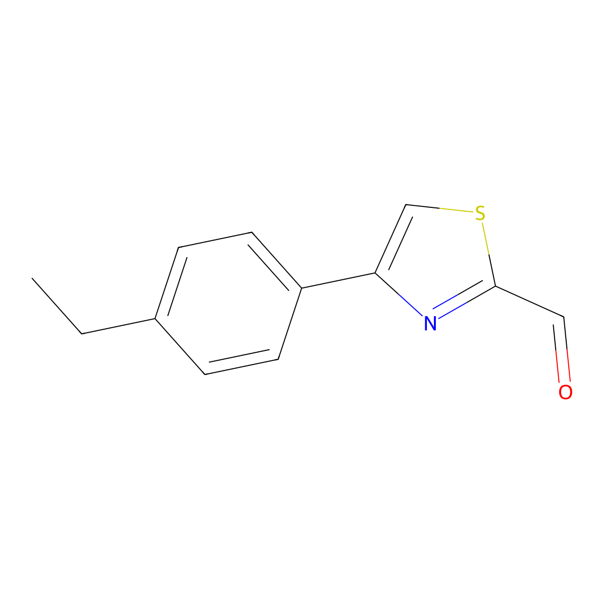 4-(4-Ethylphenyl)-1,3-thiazole-2-carbaldehyde molecular structure, CAS 383143-98-4