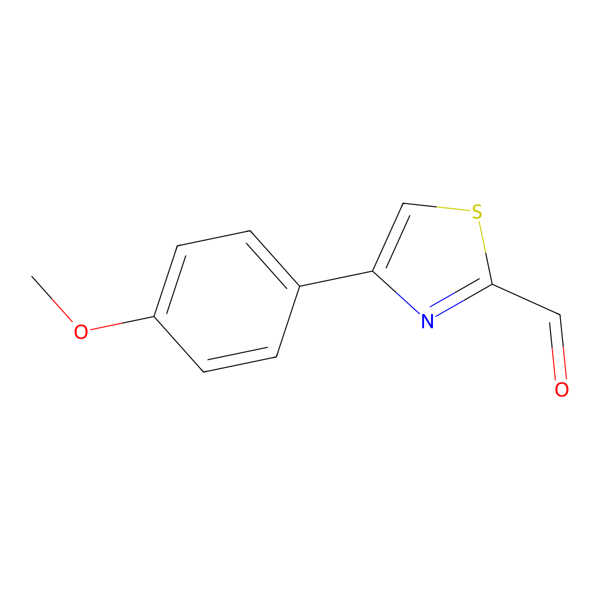 4-(4-Methoxyphenyl)-1,3-thiazole-2-carbaldehyde molecular structure, CAS 383144-12-5