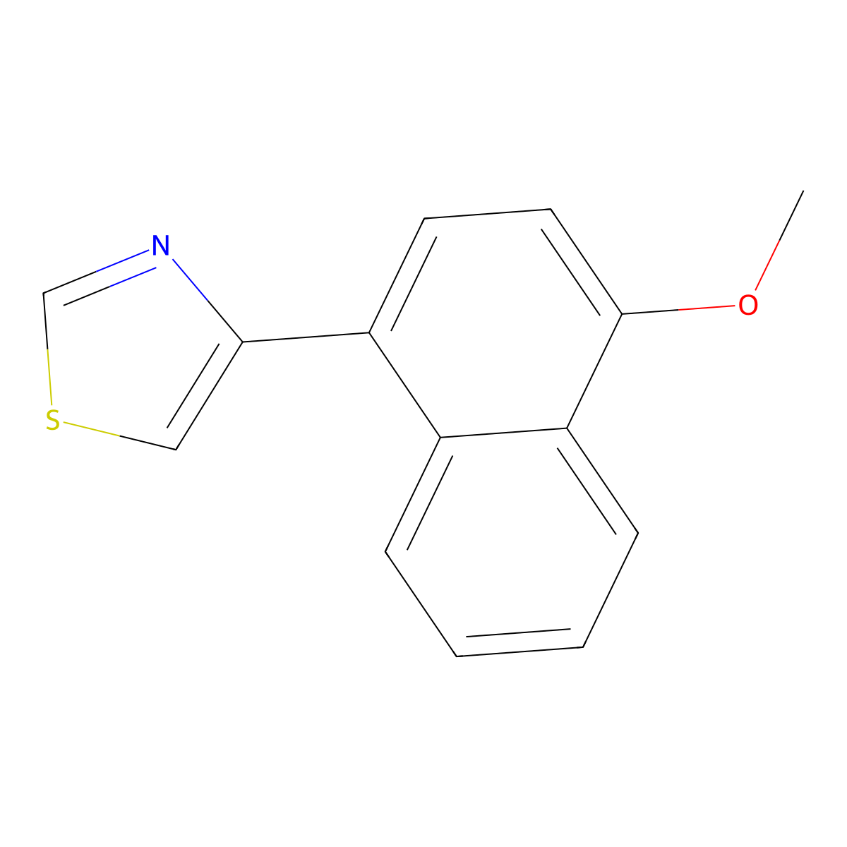 4-(4-Methoxynaphthalen-1-yl)-1,3-thiazole molecular structure, CAS 383145-13-9