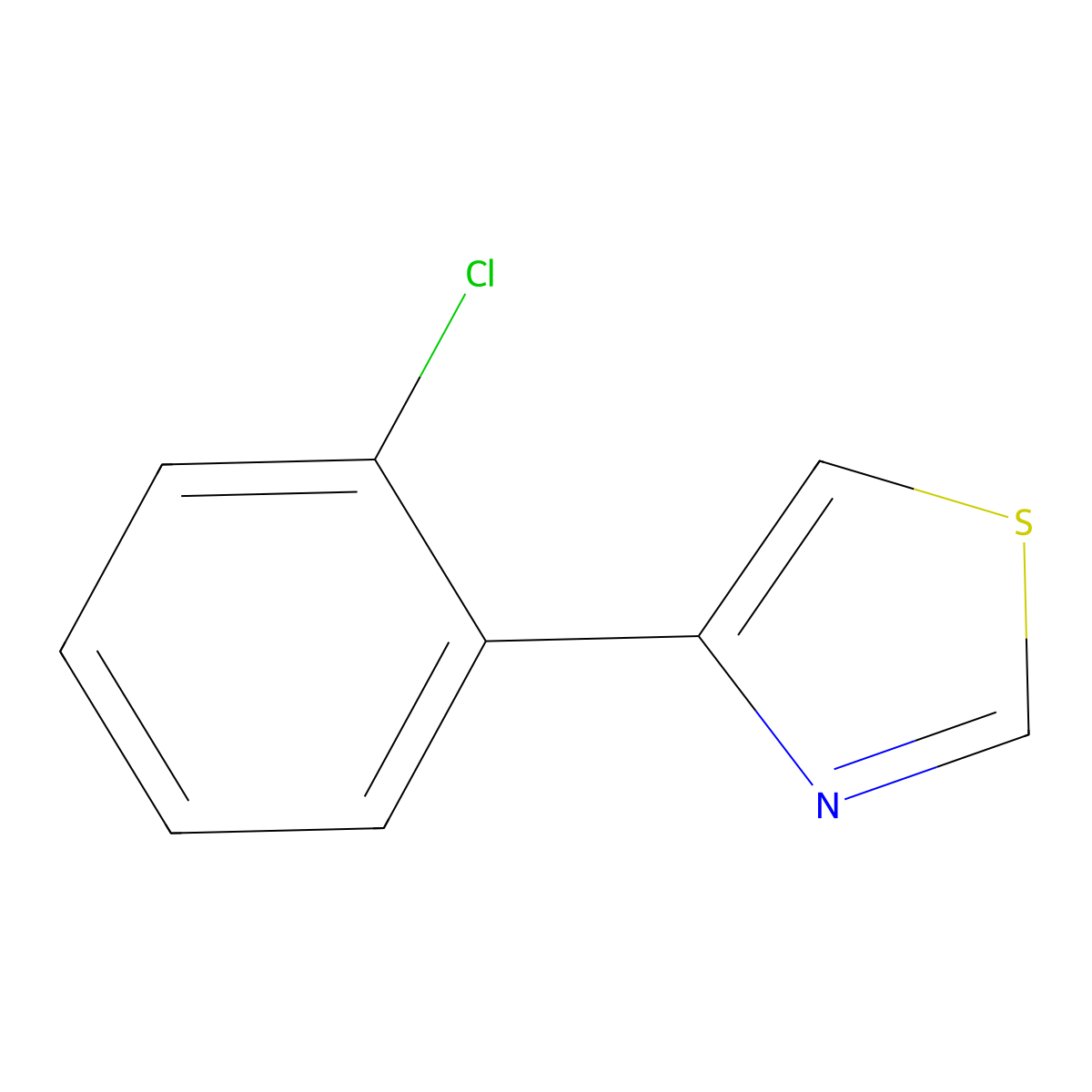 4-(2-Chlorophenyl)-1,3-thiazole molecular structure, CAS 383145-28-6