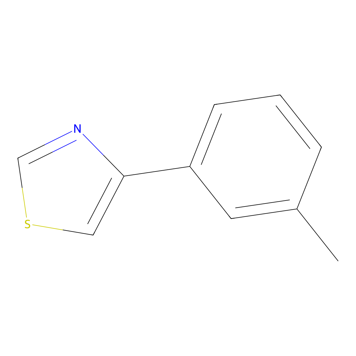 4-(3-Methylphenyl)-1,3-thiazole molecular structure, CAS 383145-33-3