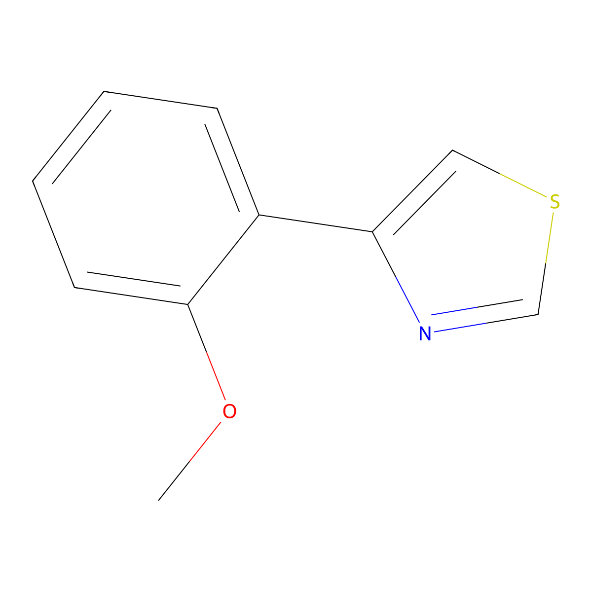 4-(2-Methoxyphenyl)-1,3-thiazole molecular structure, CAS 383145-42-4