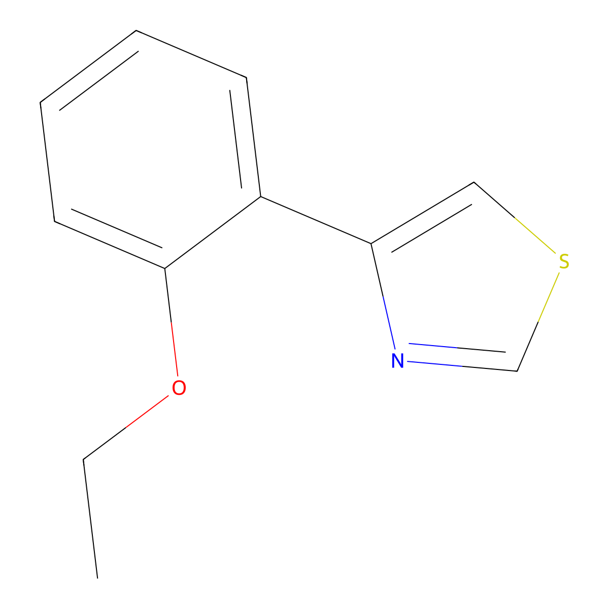 Thiazole, 4-(2-ethoxyphenyl)-(9CI) molecular structure, CAS 383145-44-6