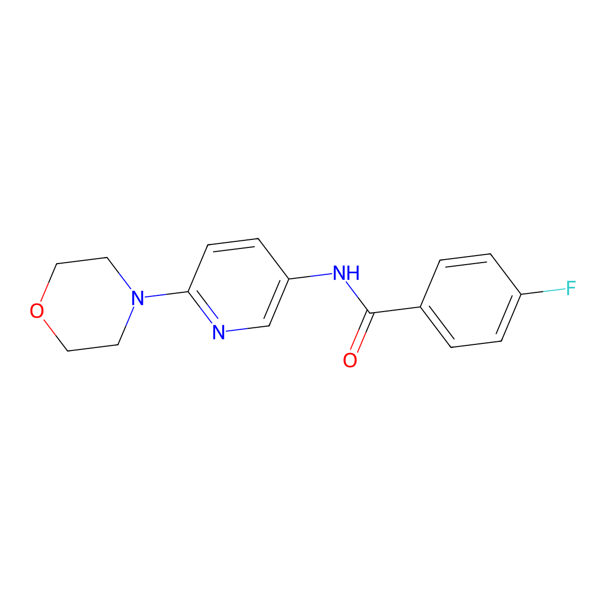 4-fluoro-N-(6-morpholino-3-pyridinyl)benzenecarboxamide molecular structure, CAS 383146-19-8