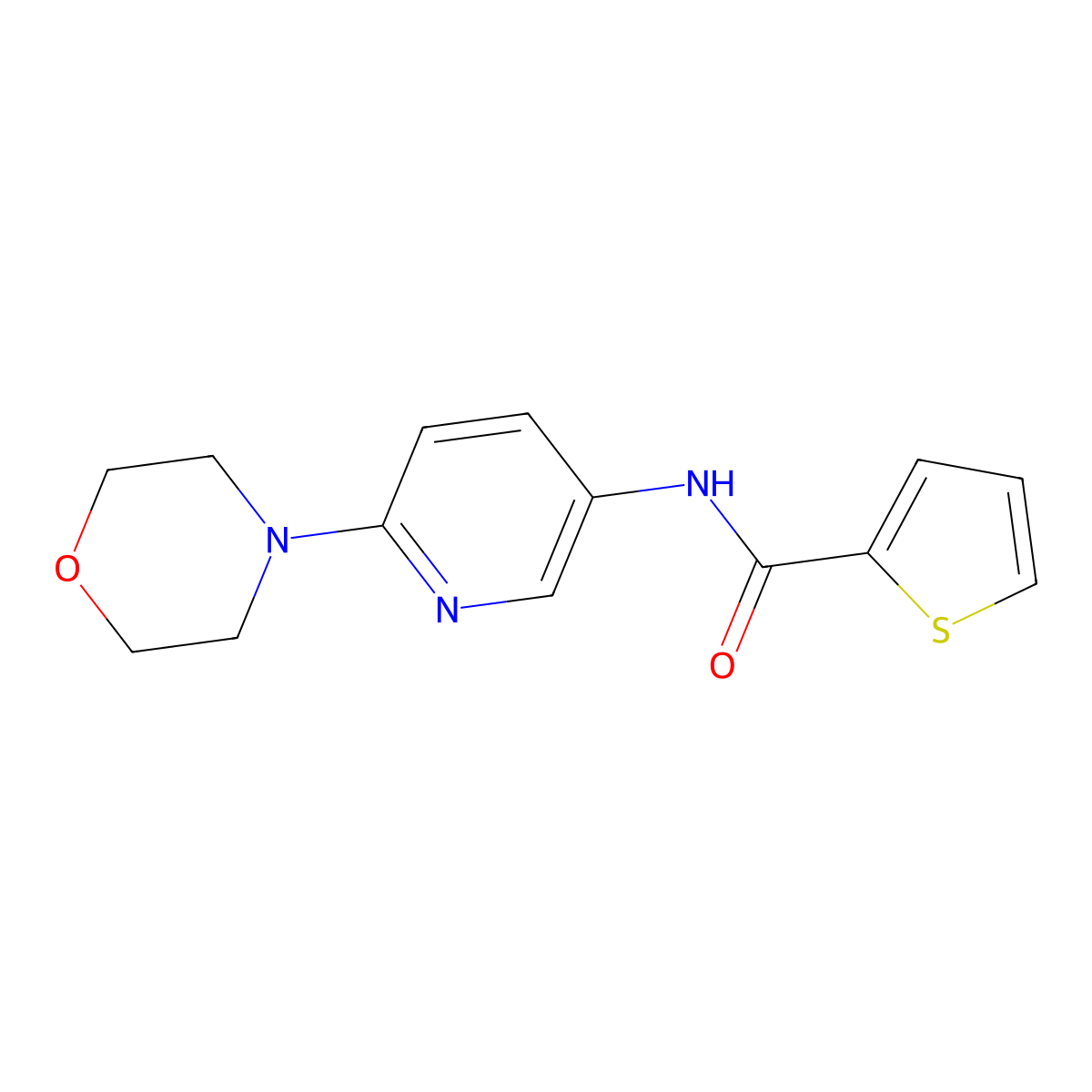 N-(6-morpholino-3-pyridinyl)-2-thiophenecarboxamide molecular structure, CAS 383146-23-4