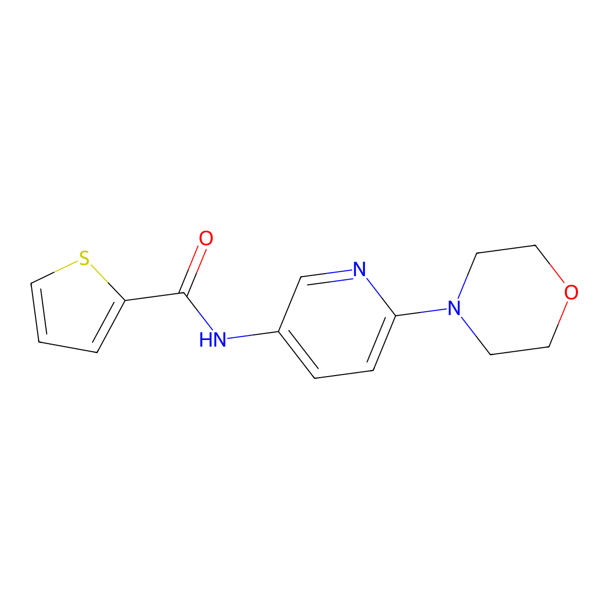 N-(6-morpholino-3-pyridinyl)-2-thiophenecarboxamide molecular structure, CAS 383146-23-4