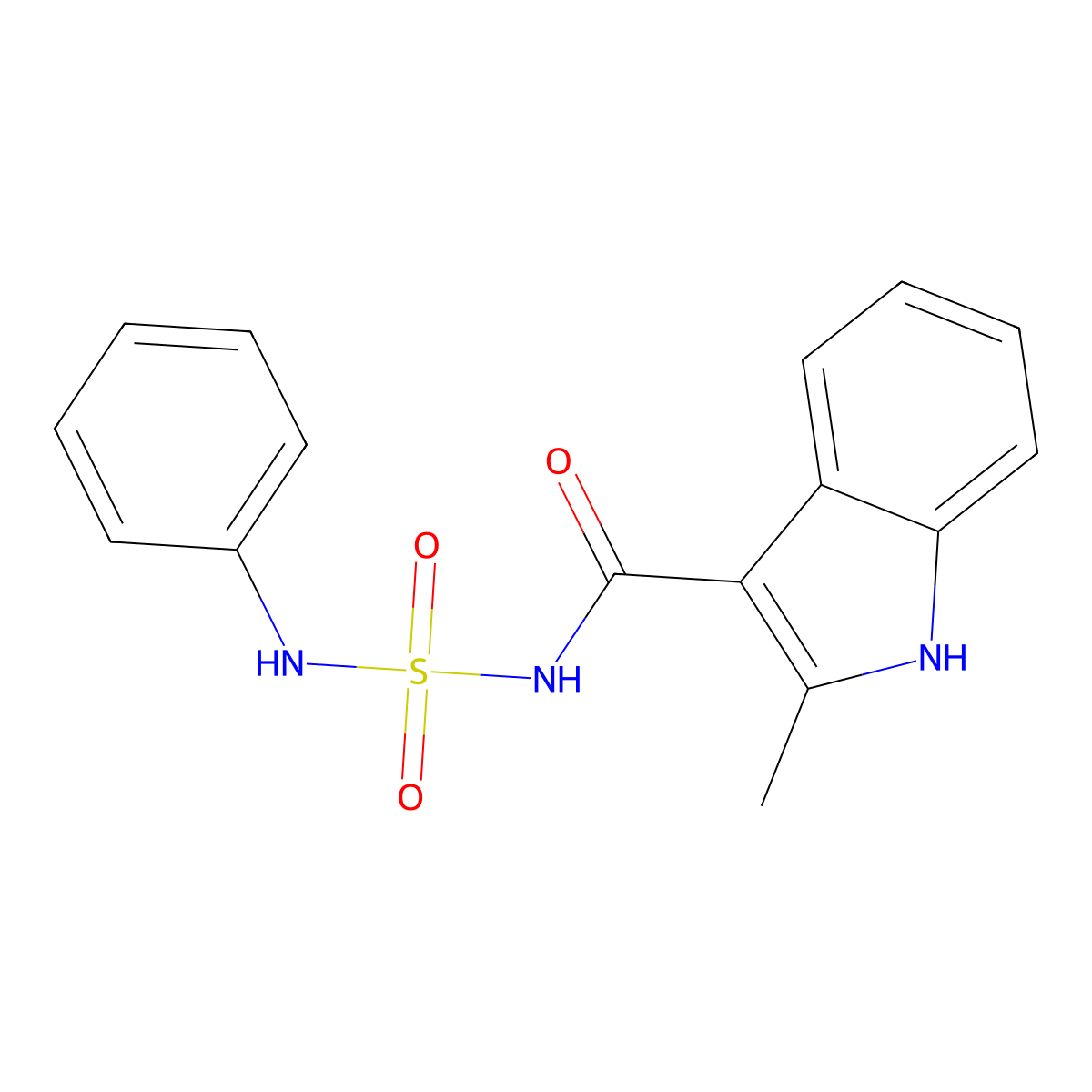 2-methyl-N-(phenylsulfamoyl)-1H-indole-3-carboxamide molecular structure, CAS 383146-29-0