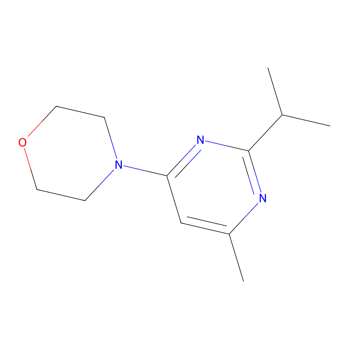 4-(2-Isopropyl-6-methyl-4-pyrimidinyl)morpholine molecular structure, CAS 383146-31-4