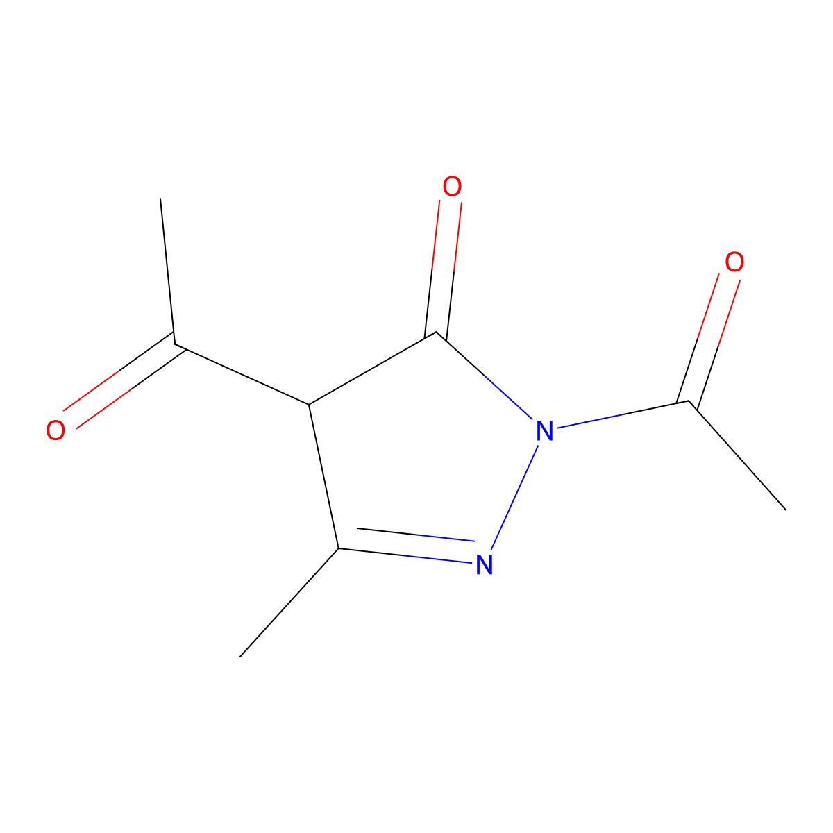 2,4-Diacetyl-5-Methyl-2,4-Dihydro-3H-Pyrazol-3-One molecular structure, CAS 383146-86-9