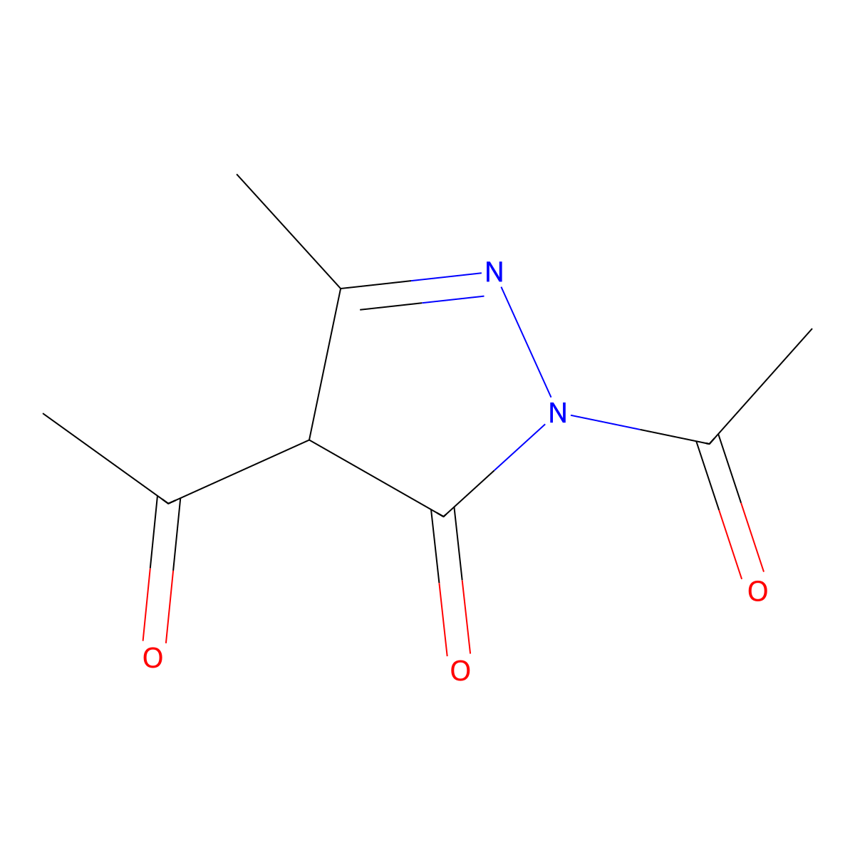2,4-Diacetyl-5-Methyl-2,4-Dihydro-3H-Pyrazol-3-One molecular structure, CAS 383146-86-9