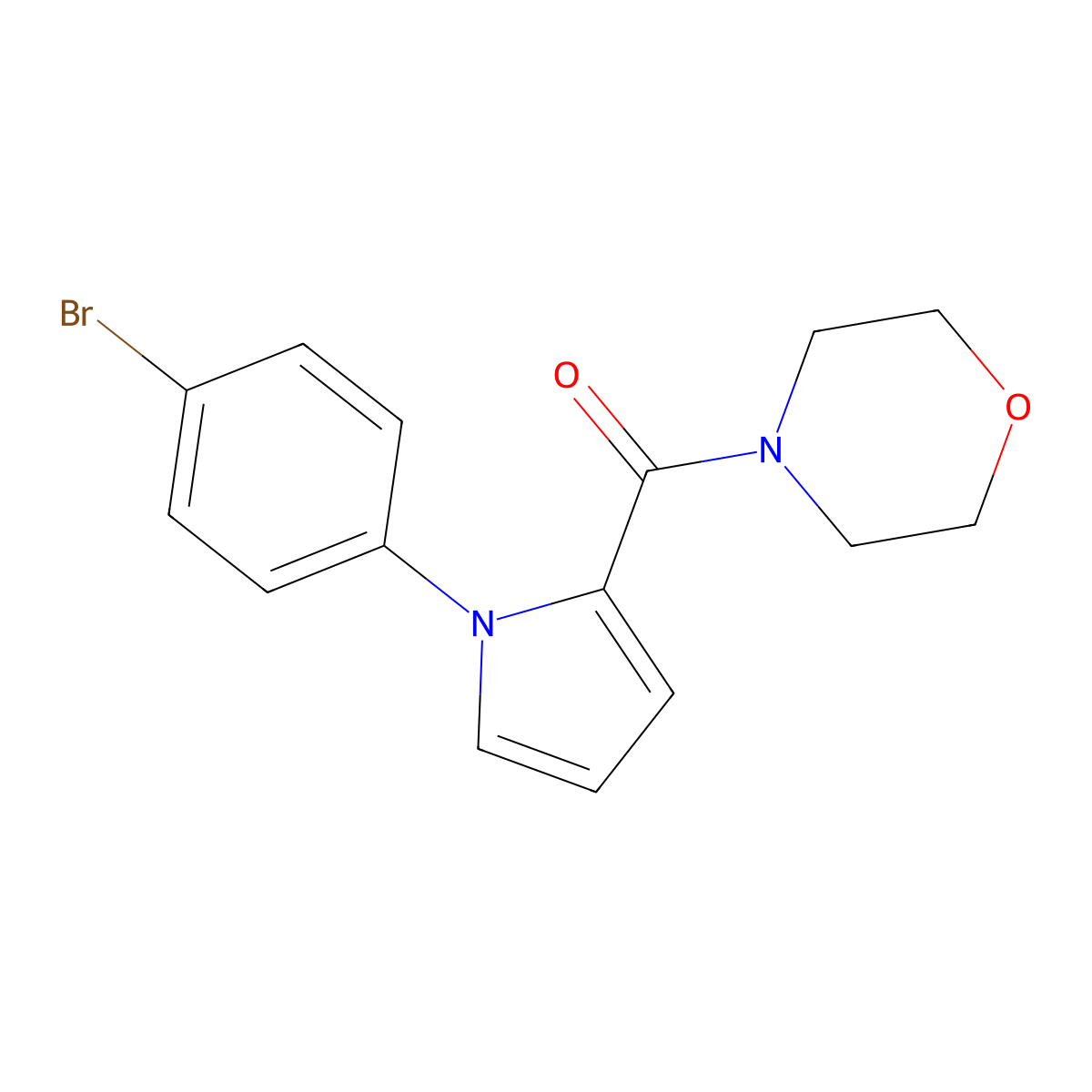 [1-(4-bromophenyl)-1H-pyrrol-2-yl](morpholino)methanone molecular structure, CAS 383146-96-1