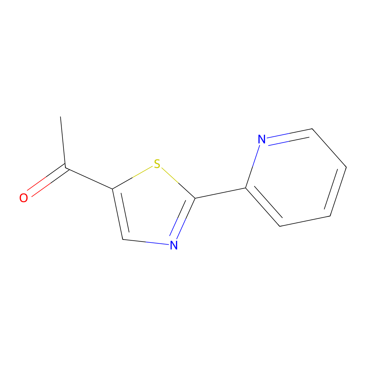 1-(2-(Pyridin-2-yl)thiazol-5-yl)ethanone molecular structure, CAS 383147-02-2