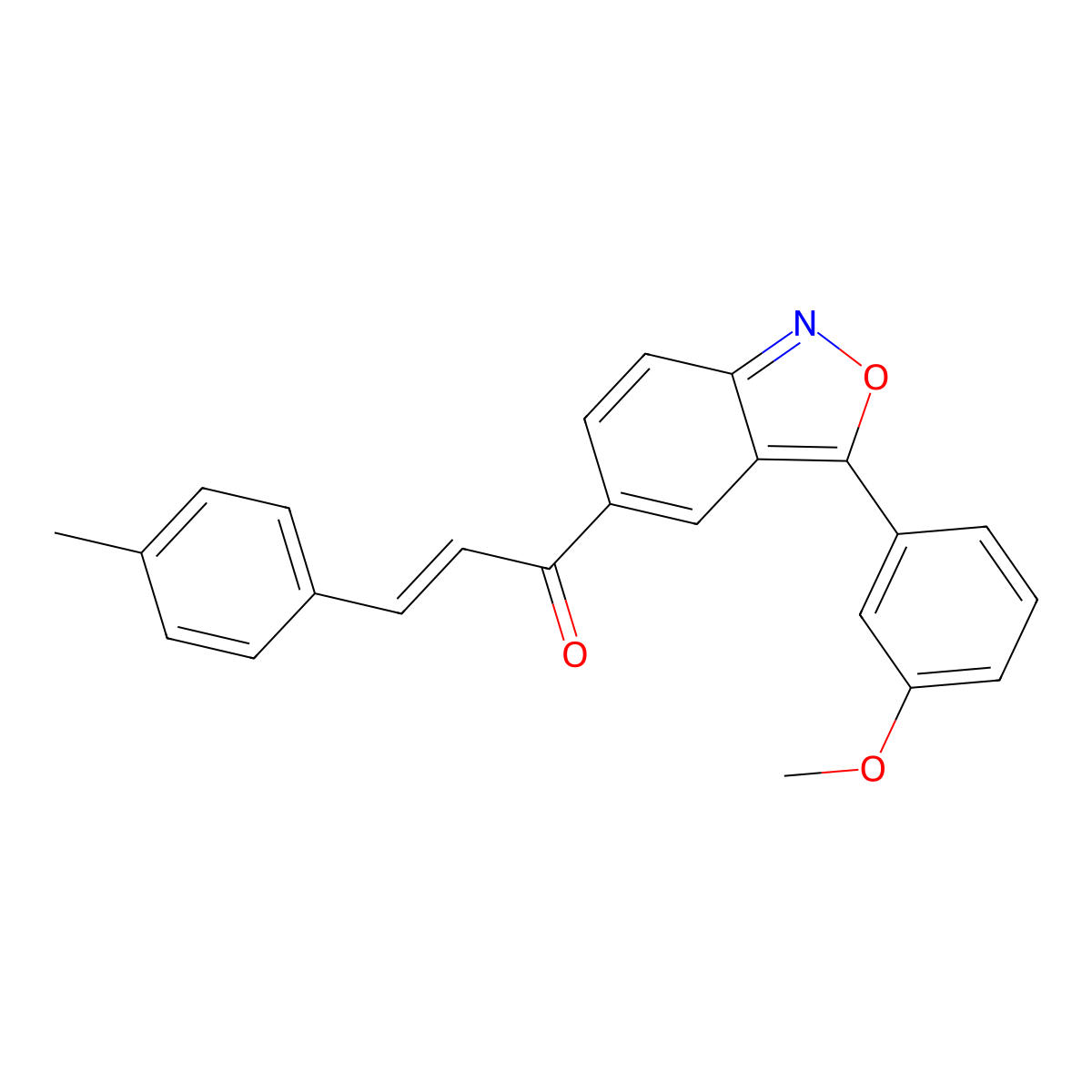 (E)-1-[3-(3-methoxyphenyl)-2,1-benzisoxazol-5-yl]-3-(4-methylphenyl)-2-propen-1-one molecular structure, CAS 383147-22-6