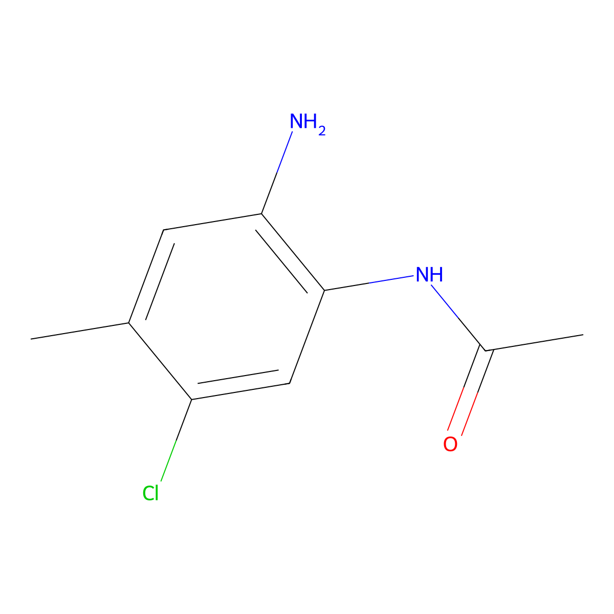 N-(2-amino-5-chloro-4-methylphenyl)acetamide molecular structure, CAS 383147-42-0