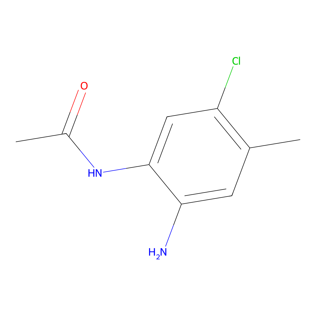 N-(2-amino-5-chloro-4-methylphenyl)acetamide molecular structure, CAS 383147-42-0