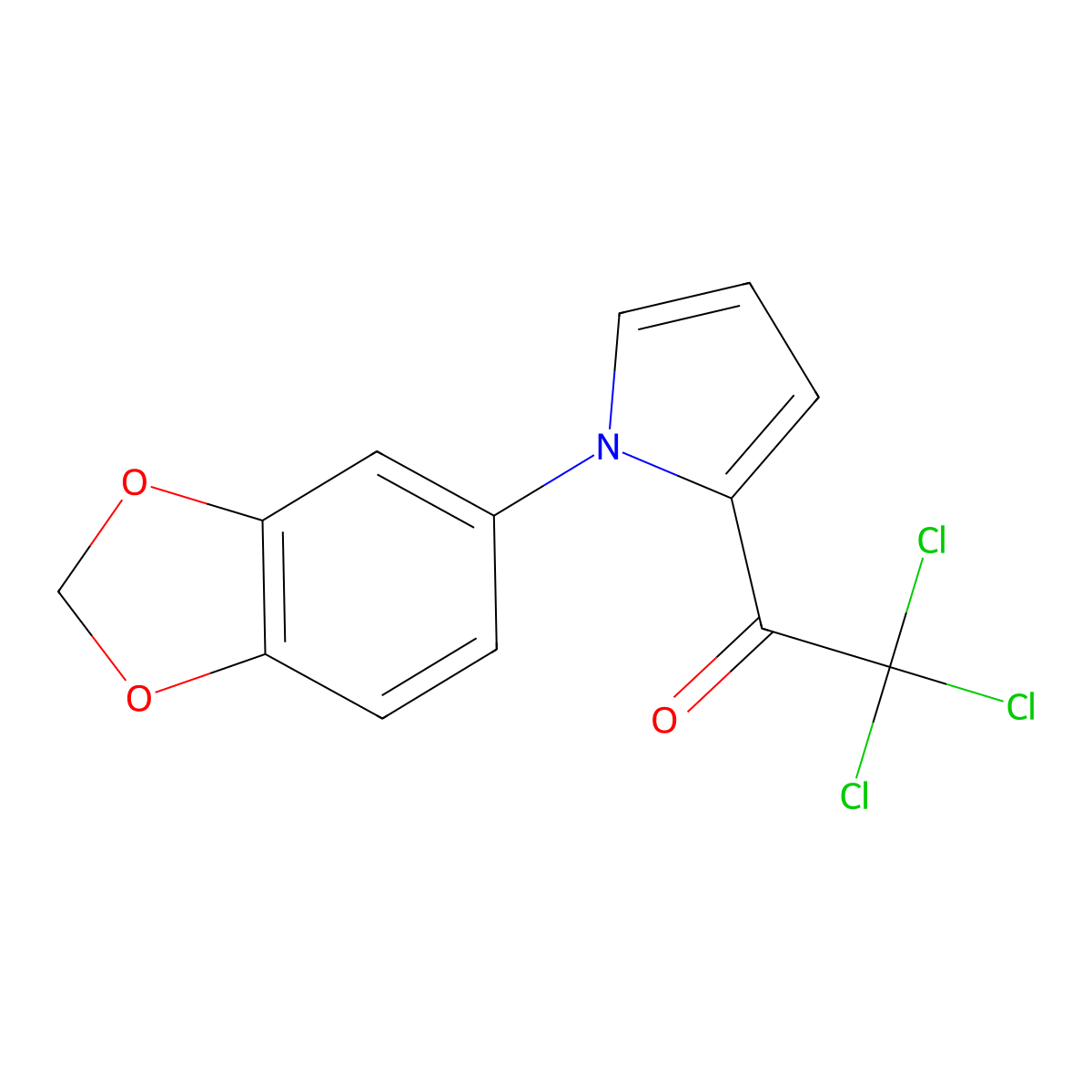 1-[1-(1,3-benzodioxol-5-yl)-1H-pyrrol-2-yl]-2,2,2-trichloro-1-ethanone molecular structure, CAS 383147-46-4