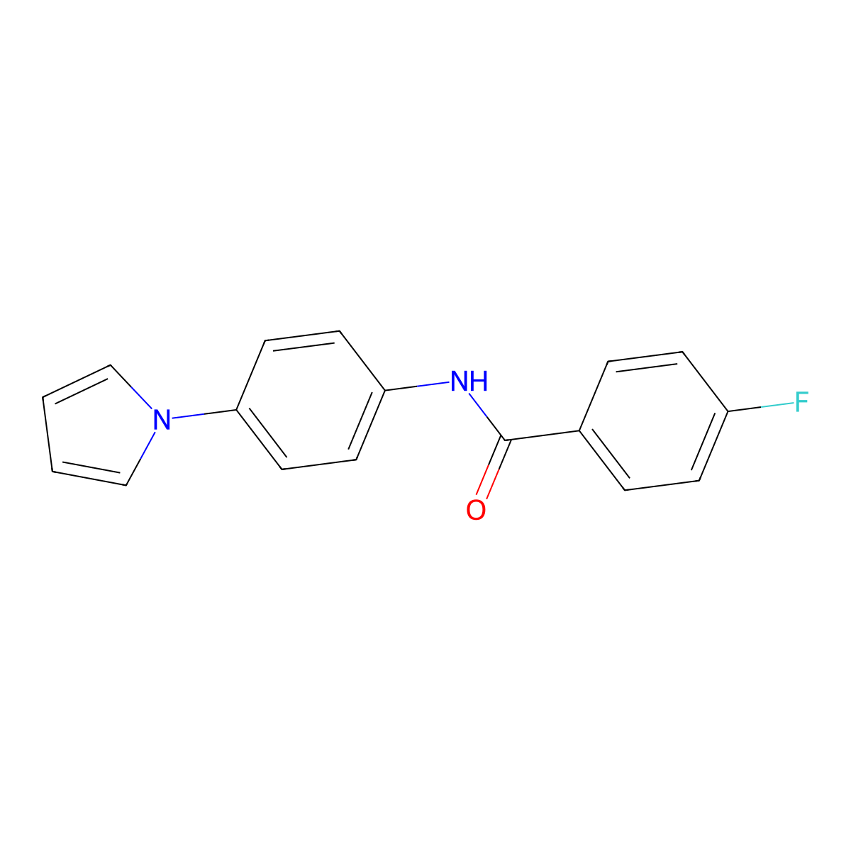 4-fluoro-N-[4-(1H-pyrrol-1-yl)phenyl]benzenecarboxamide molecular structure, CAS 383147-49-7