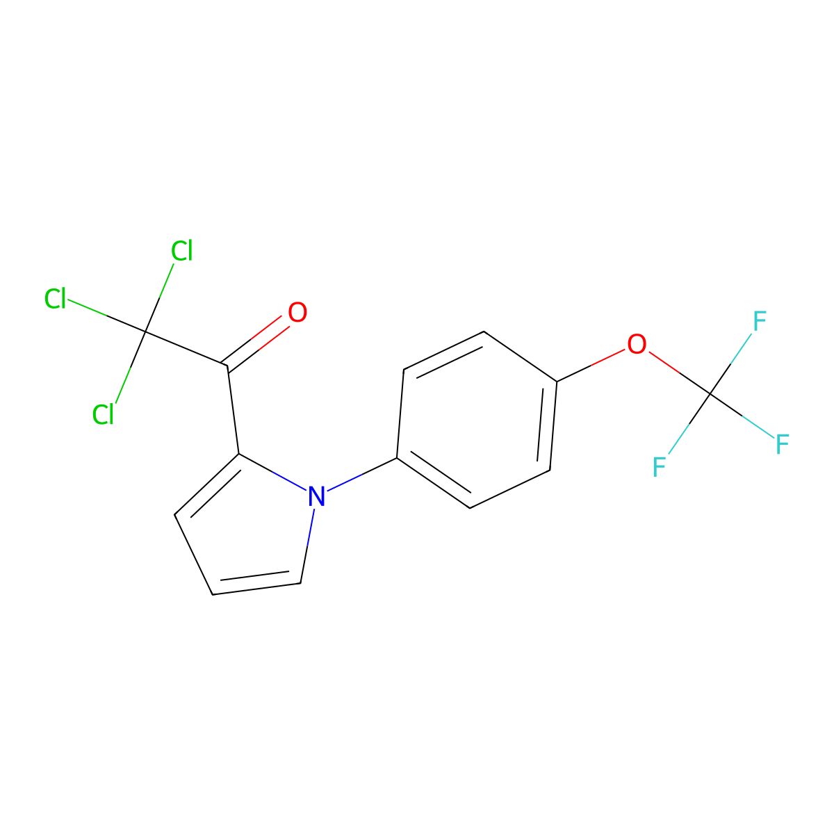 2,2,2-trichloro-1-{1-[4-(trifluoromethoxy)phenyl]-1H-pyrrol-2-yl}-1-ethanone molecular structure, CAS 383147-63-5