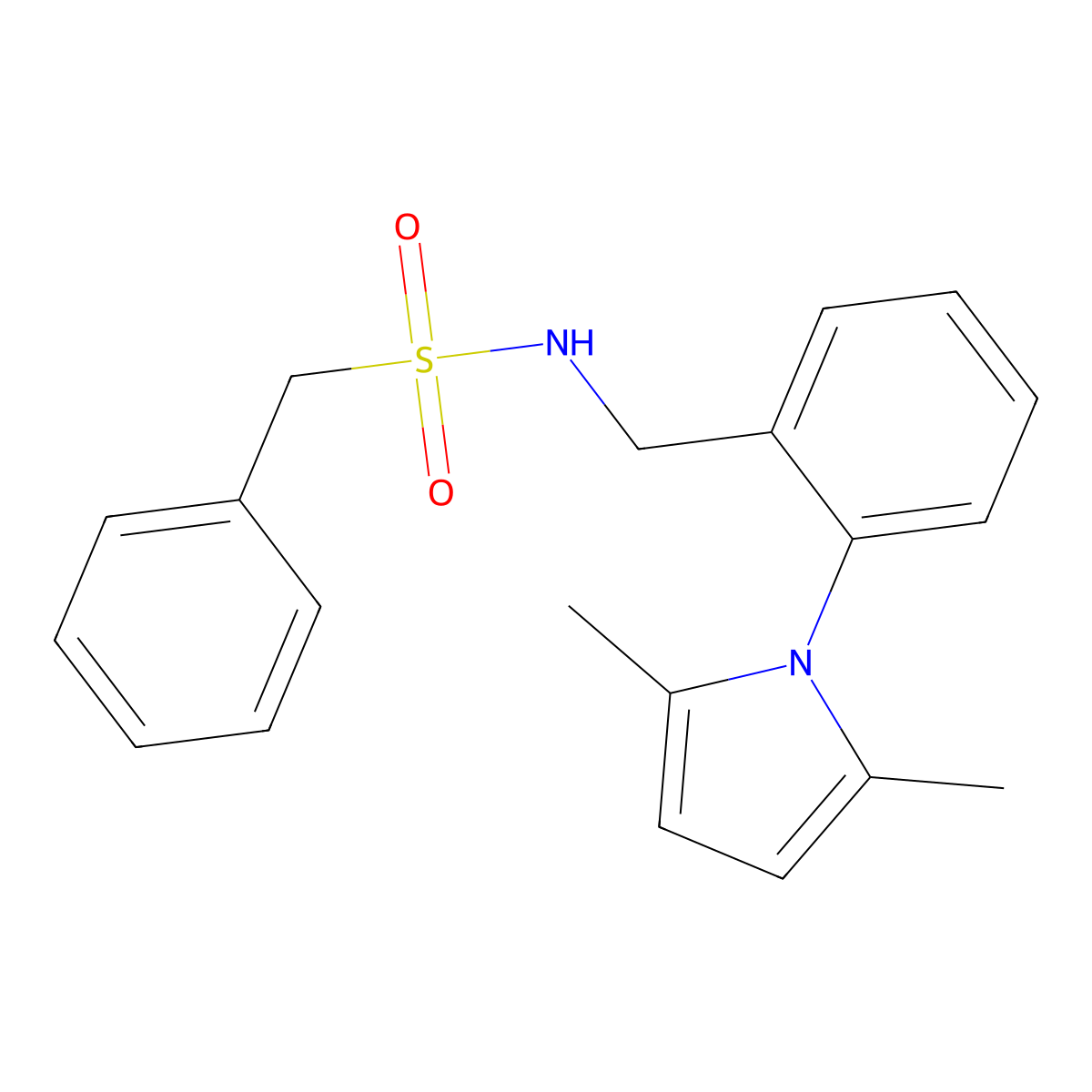 N-[2-(2,5-dimethyl-1H-pyrrol-1-yl)benzyl](phenyl)methanesulfonamide molecular structure, CAS 383147-69-1