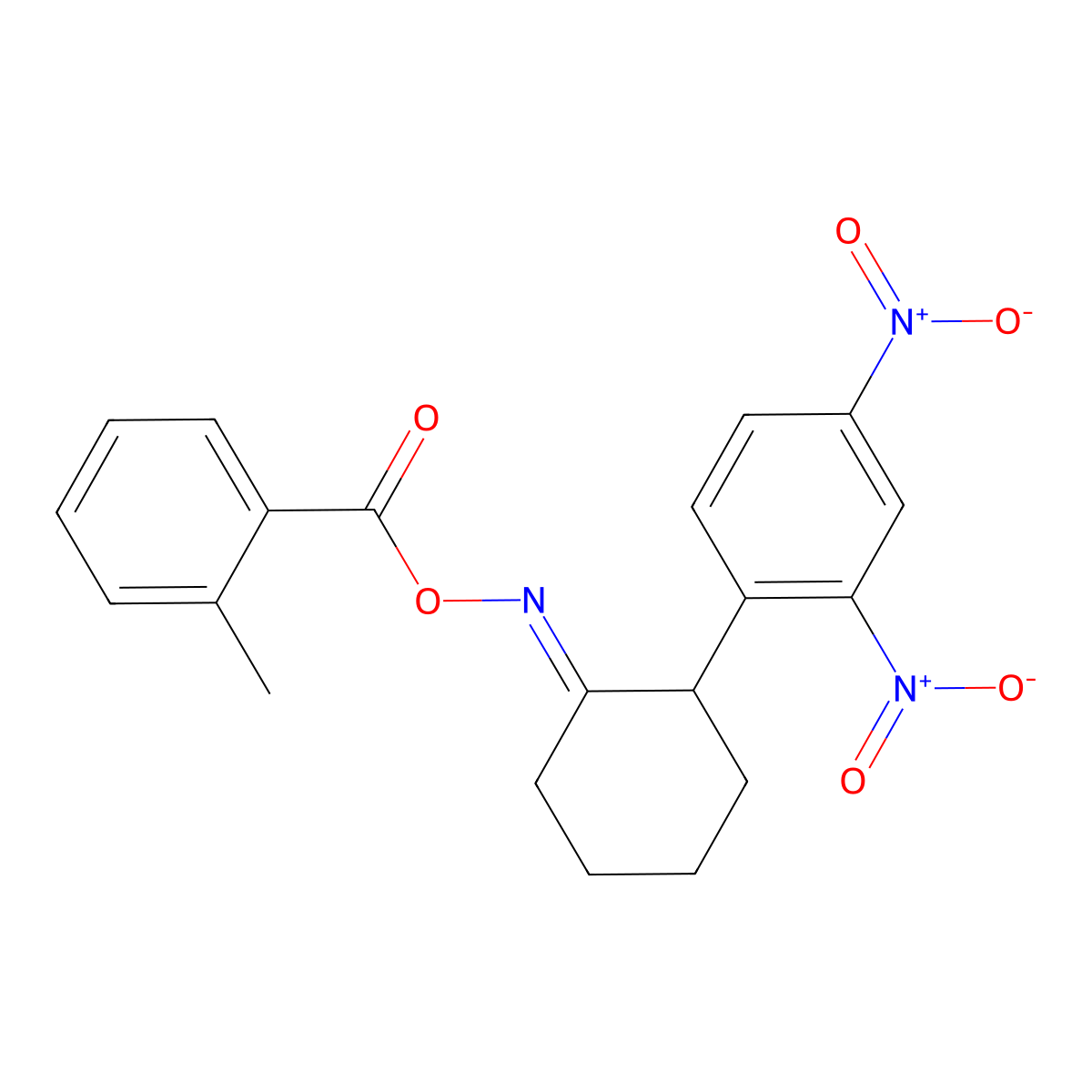 [[2-(2,4-Dinitrophenyl)cyclohexylidene]amino] 2-methylbenzoate molecular structure, CAS 383147-88-4