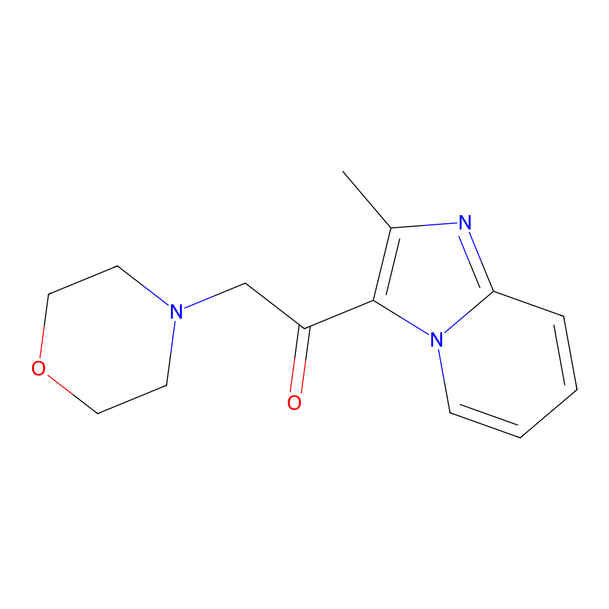 1-(2-Methylimidazo[1,2-a]pyridin-3-yl)-2-morpholino-1-ethanone molecular structure, CAS 383148-01-4