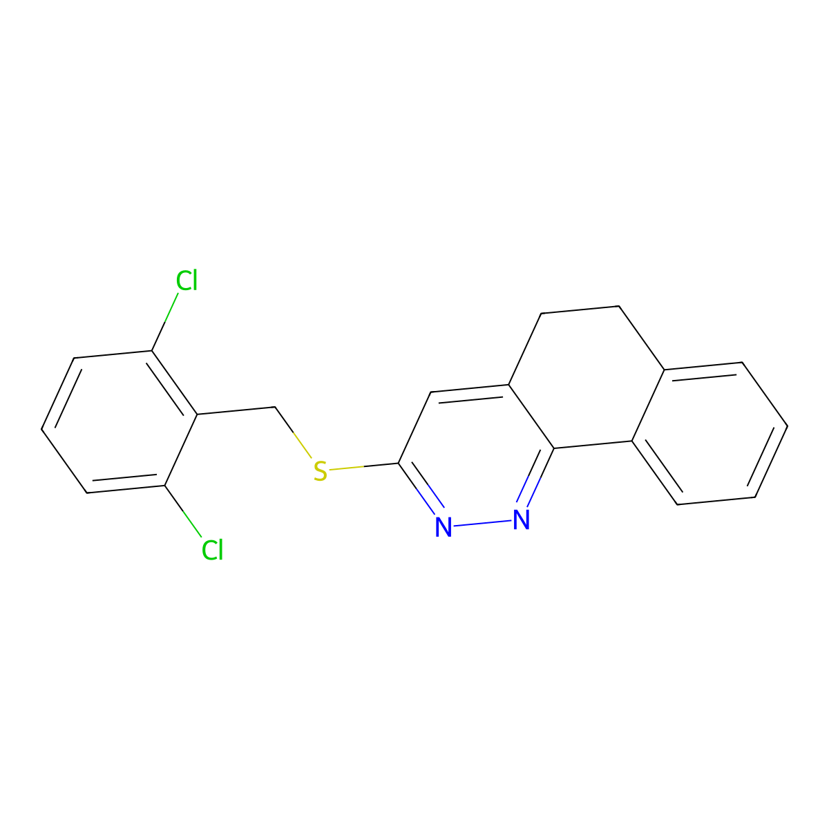 3-[(2,6-Dichlorobenzyl)sulfanyl]-5,6-dihydrobenzo[h]cinnoline molecular structure, CAS 383148-30-9