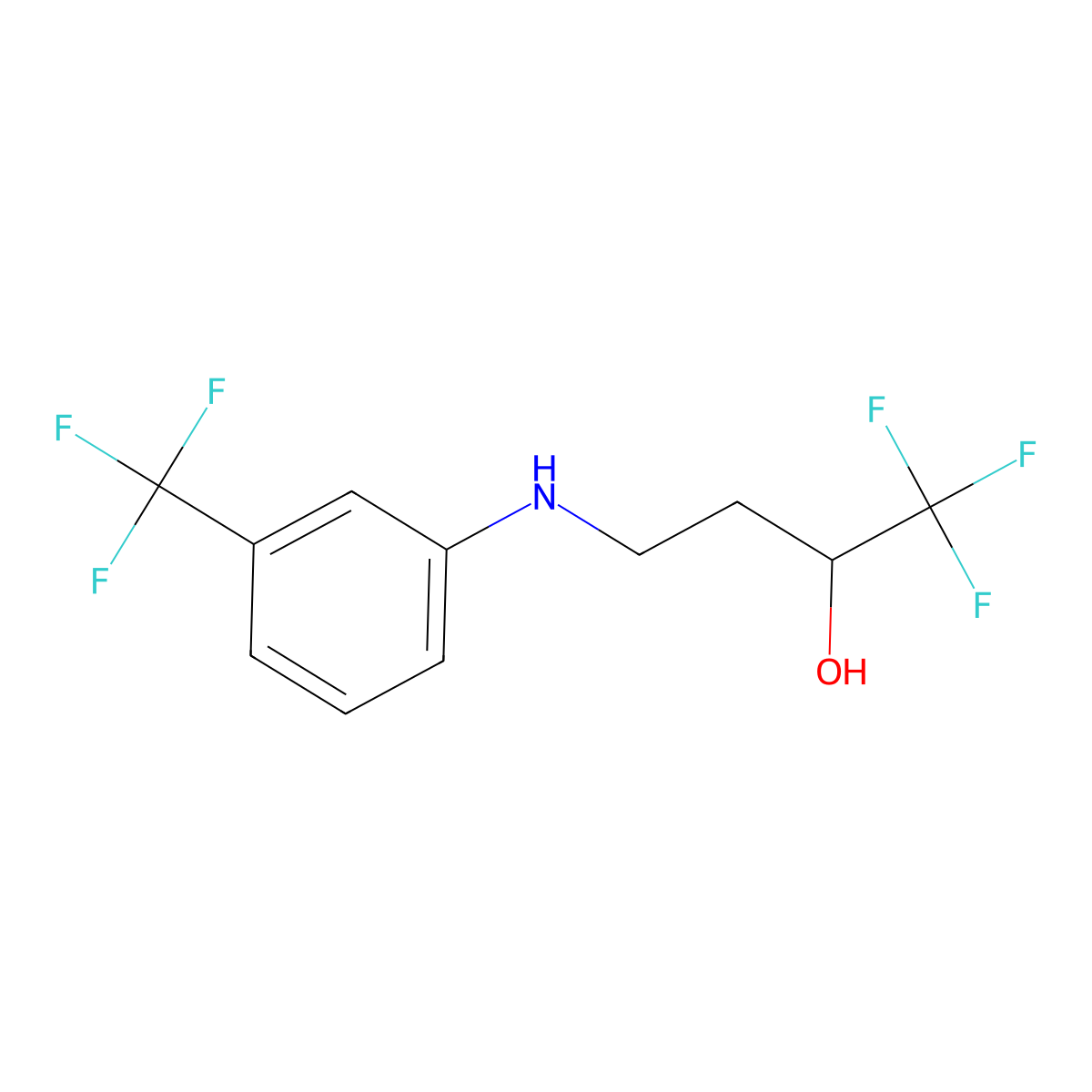 1,1,1-Trifluoro-4-[3-(trifluoromethyl)anilino]-2-butanol molecular structure, CAS 383148-59-2