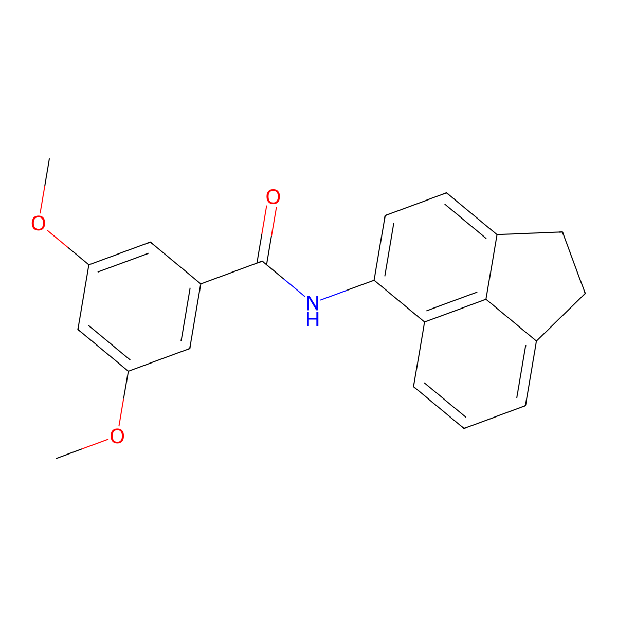 N-(1,2-dihydroacenaphthylen-5-yl)-3,5-dimethoxybenzamide molecular structure, CAS 383149-10-8