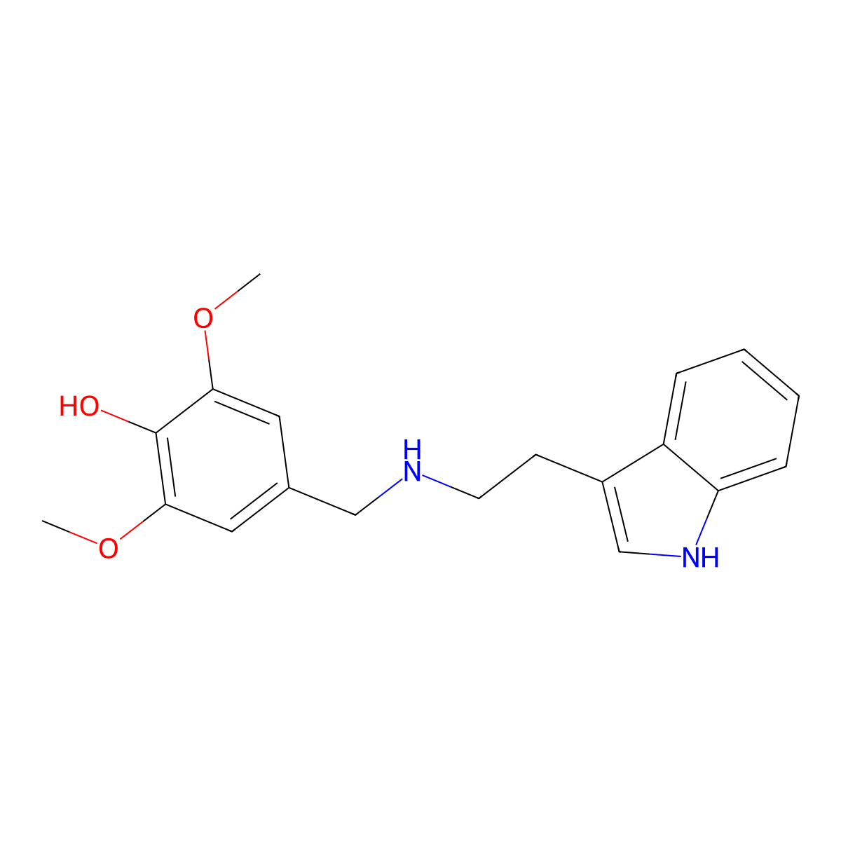 4-{[2-(1H-Indol-3-yl)-ethylamino]-methyl}-2,6-dimethoxy-phenol molecular structure, CAS 383149-12-0