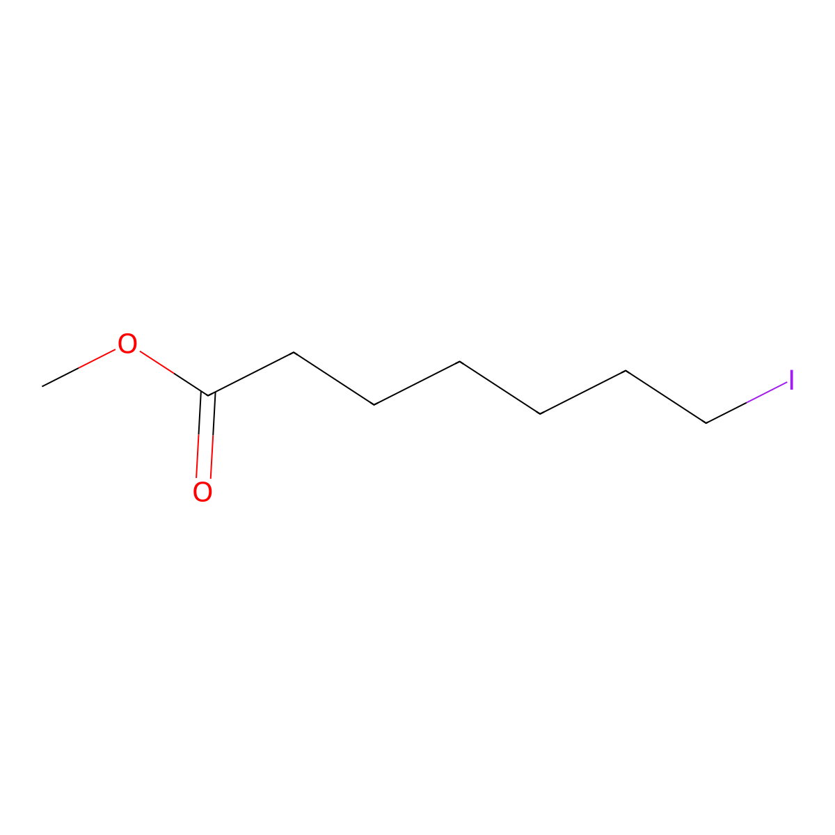 Methyl 7-iodoheptanoate molecular structure, CAS 38315-25-2