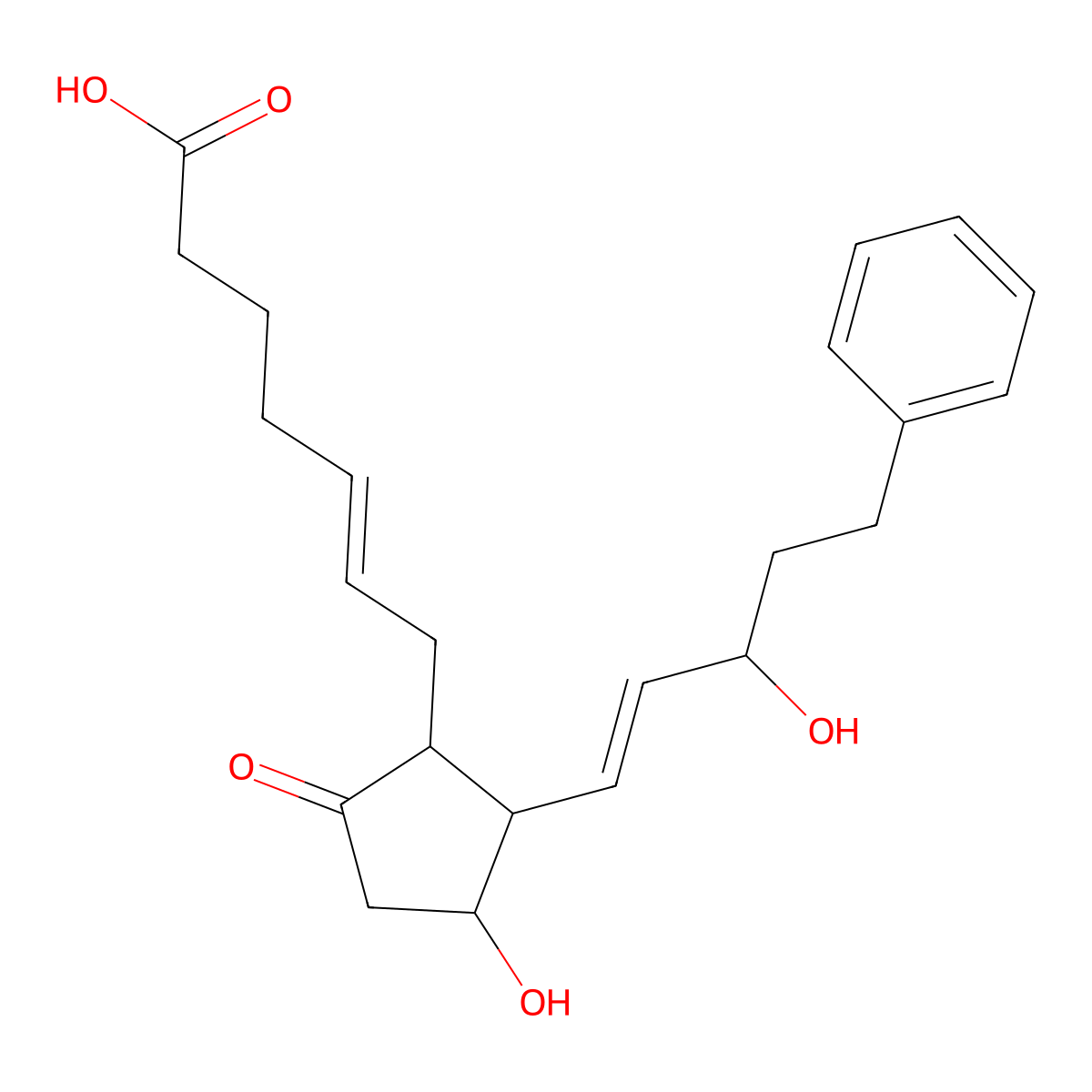 17-Phenyl-omega-trinor-PGE2 molecular structure, CAS 38315-43-4