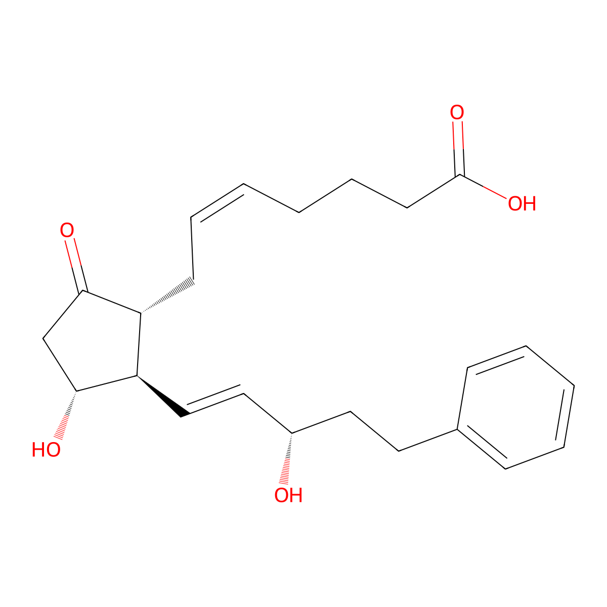 17-Phenyl-omega-trinor-PGE2 molecular structure, CAS 38315-43-4