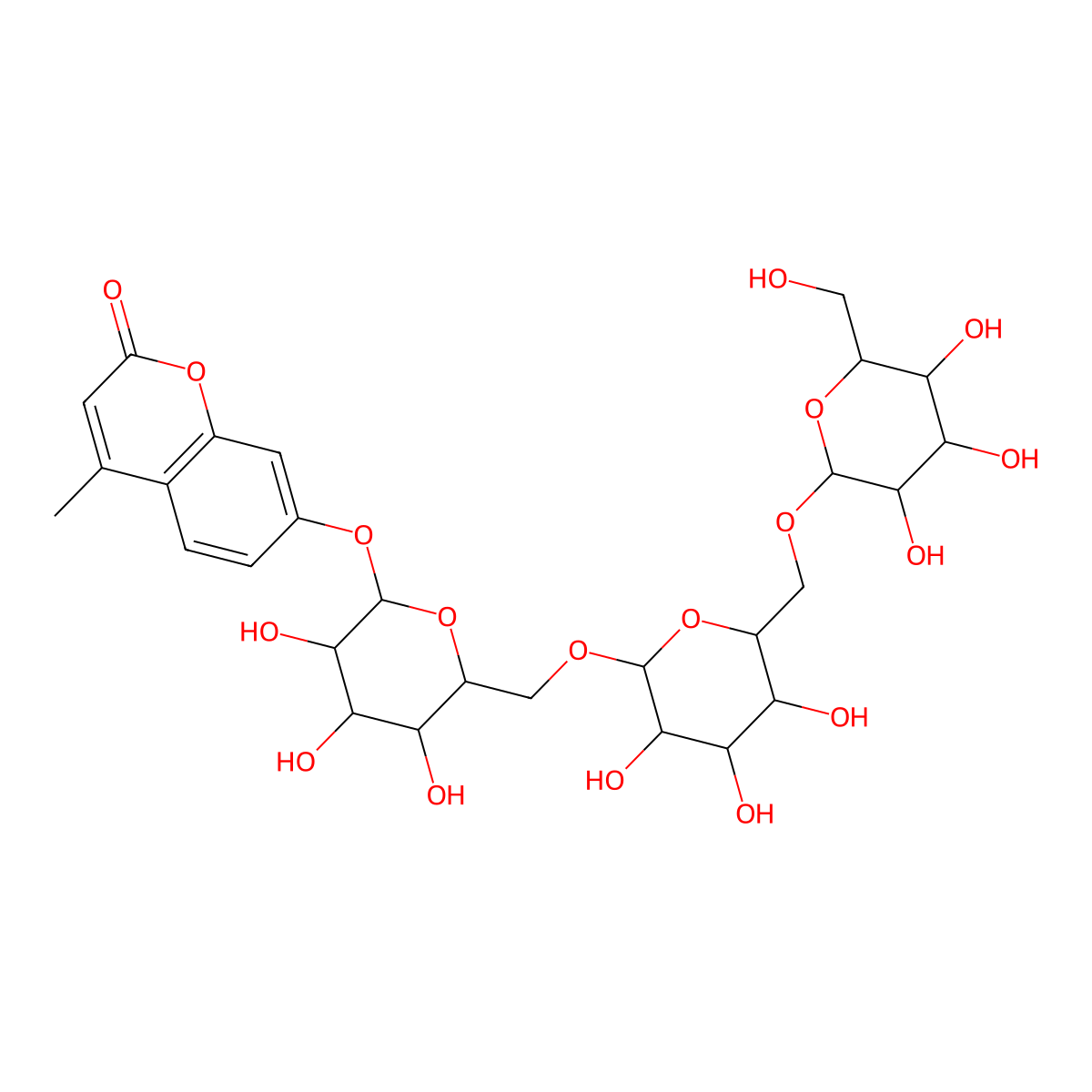 4-Methylumbelliferyl beta-D-Gentotrioside molecular structure, CAS 383160-16-5