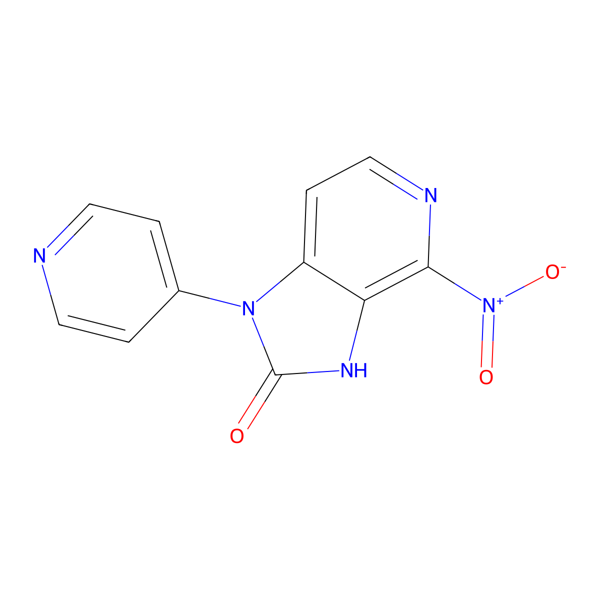 4-nitro-1-(pyridin-4-yl)-1H-imidazo[4,5-c]pyridin-2(3H)-one molecular structure, CAS 383160-89-2