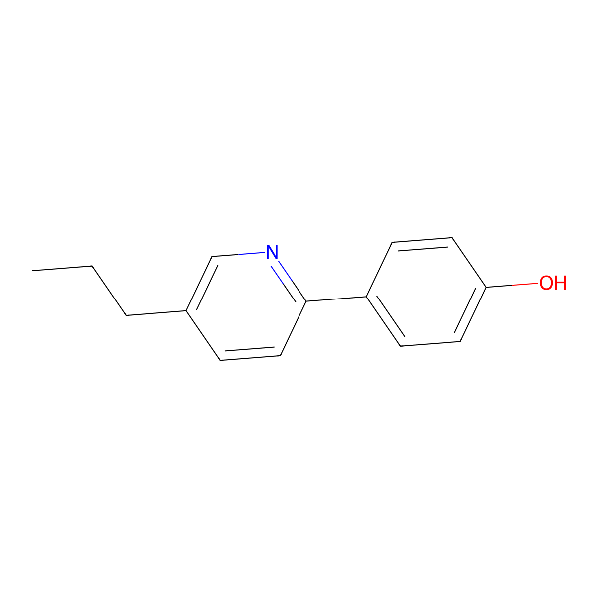 4-(5-Propyl-2-pyridinyl)phenol molecular structure, CAS 383164-36-1