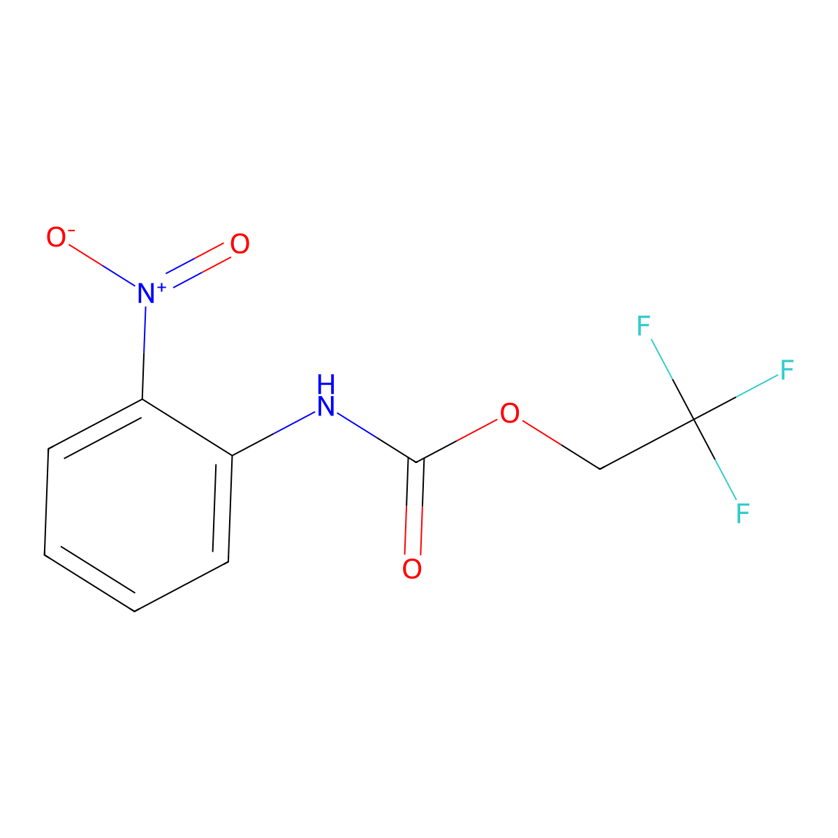 2,2,2-trifluoroethyl N-(2-nitrophenyl)carbamate molecular structure, CAS 383168-19-2