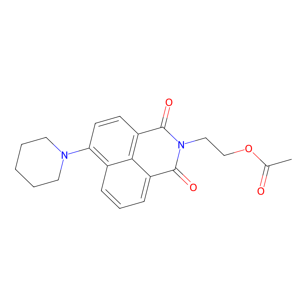 2-(1,3-Dioxo-6-piperidin-1-ylbenzo[de]isoquinolin-2-yl)ethyl acetate molecular structure, CAS 383169-81-1