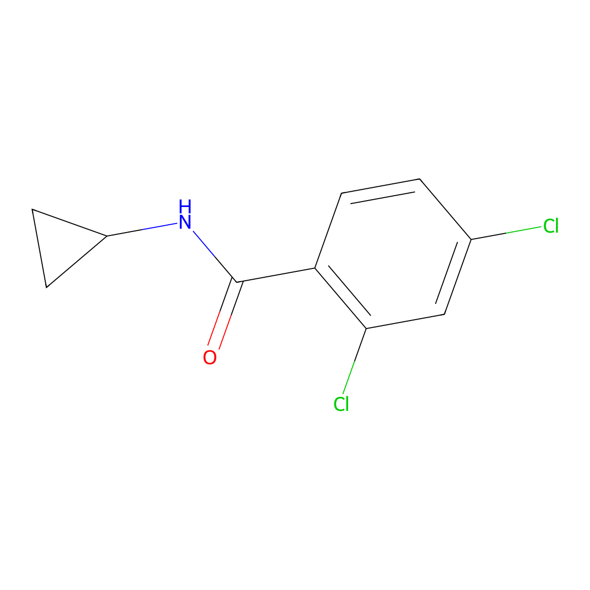 2,4-dichloro-N-cyclopropylbenzamide molecular structure, CAS 383172-24-5