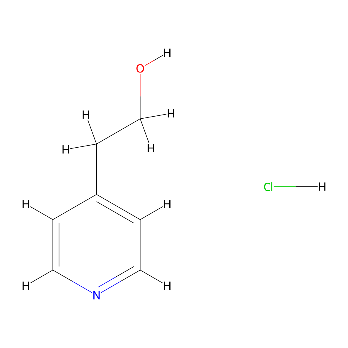 4-Pyridineethanol hydrochloride molecular structure, CAS 383177-54-6