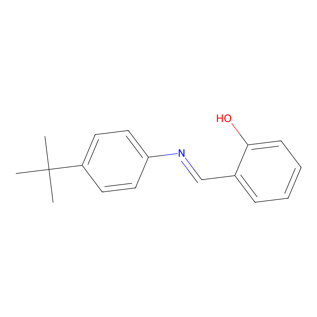 N-(Salicylidene)-4-tert-butylaniline molecular structure, CAS 383180-35-6