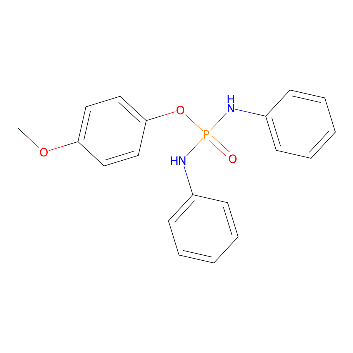 4-methoxyphenyl N,N'-diphenyldiamidophosphate molecular structure, CAS 38319-23-2