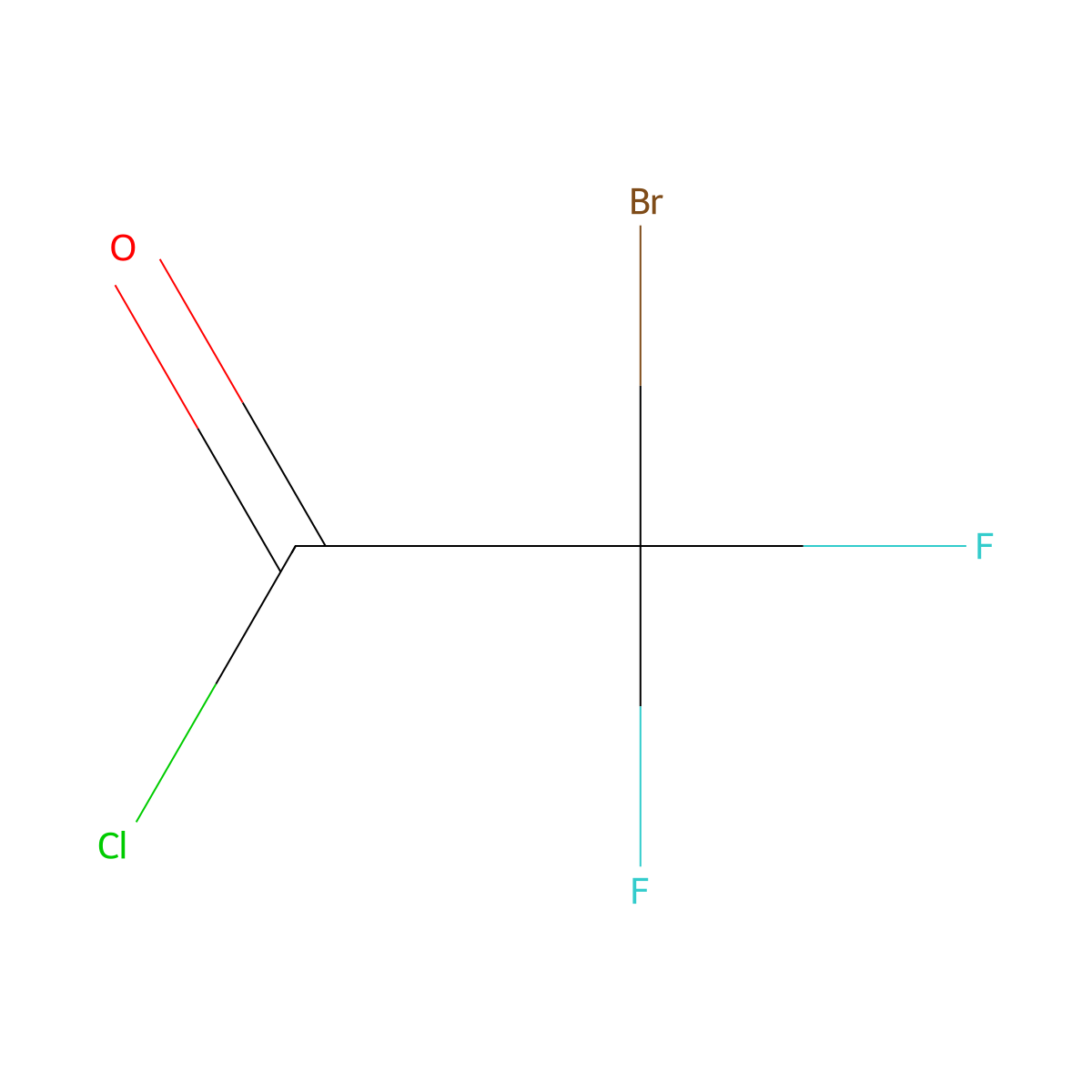 Bromodifluoroacetyl chloride molecular structure, CAS 3832-48-2