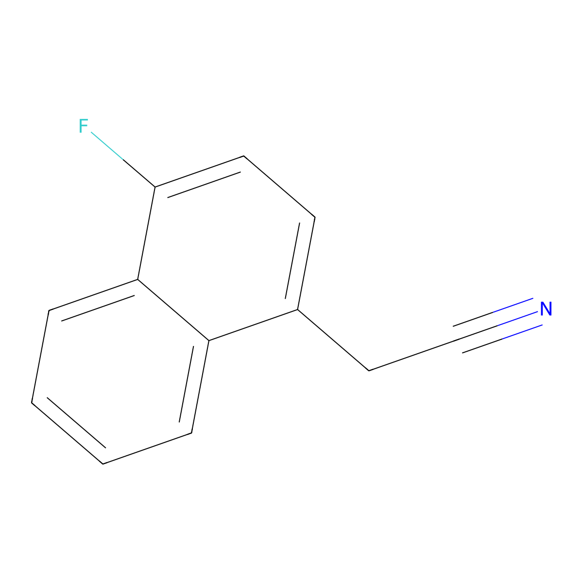 2-(4-Fluoronaphthalen-1-yl)acetonitrile molecular structure, CAS 3832-87-9
